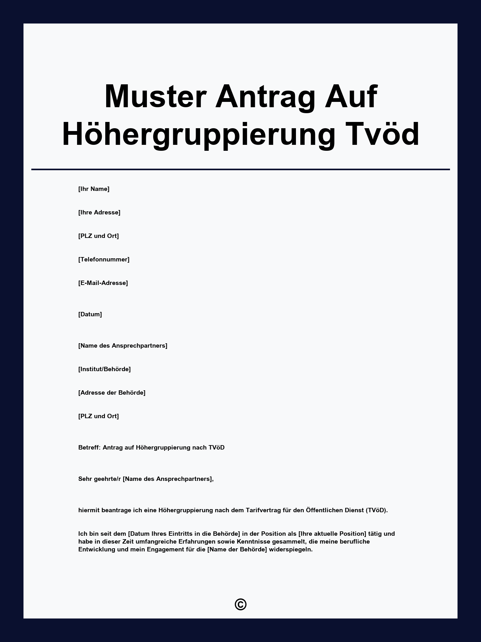 Muster Antrag Auf Höhergruppierung Tvöd