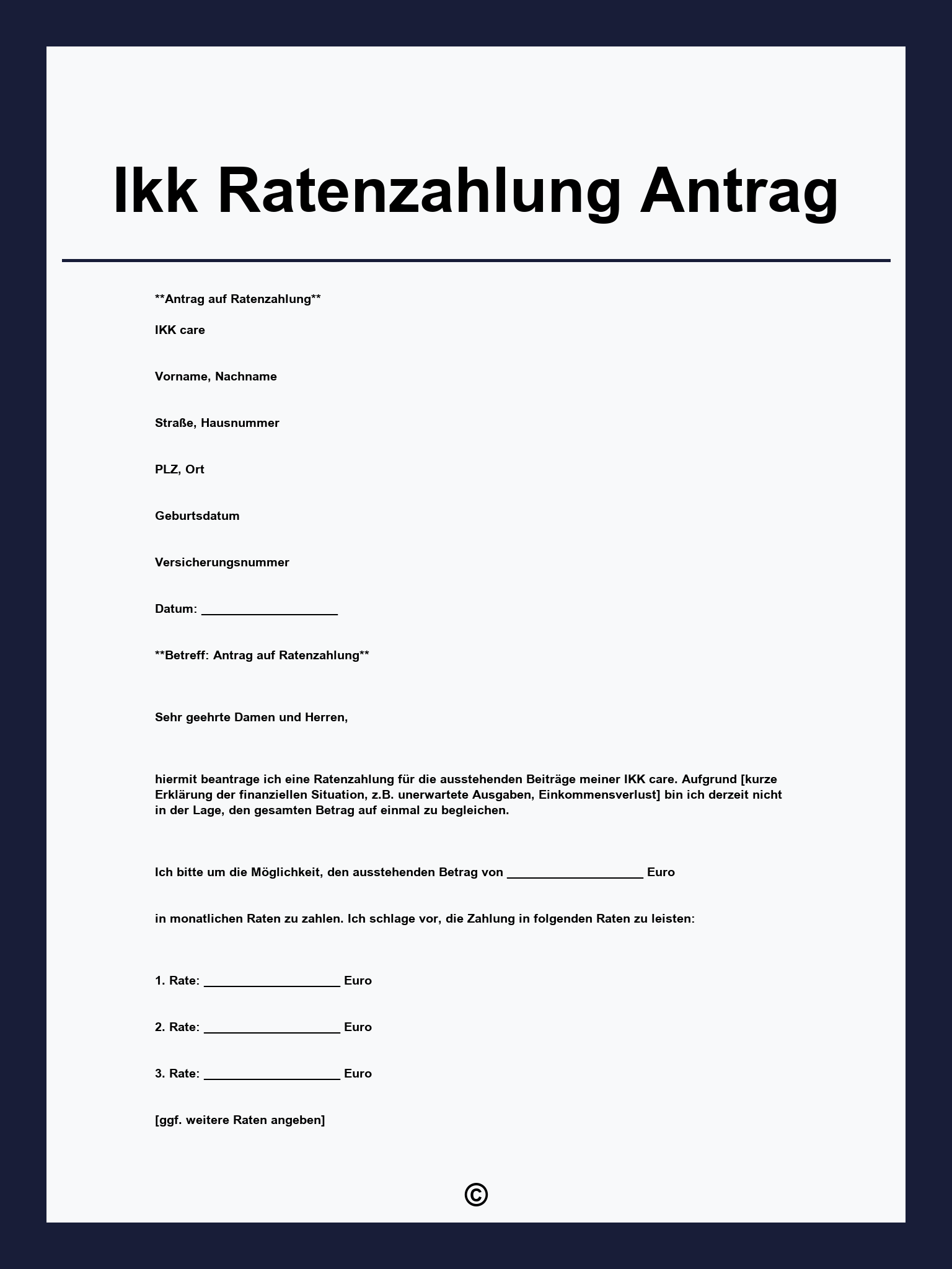 Ikk Ratenzahlung Antrag