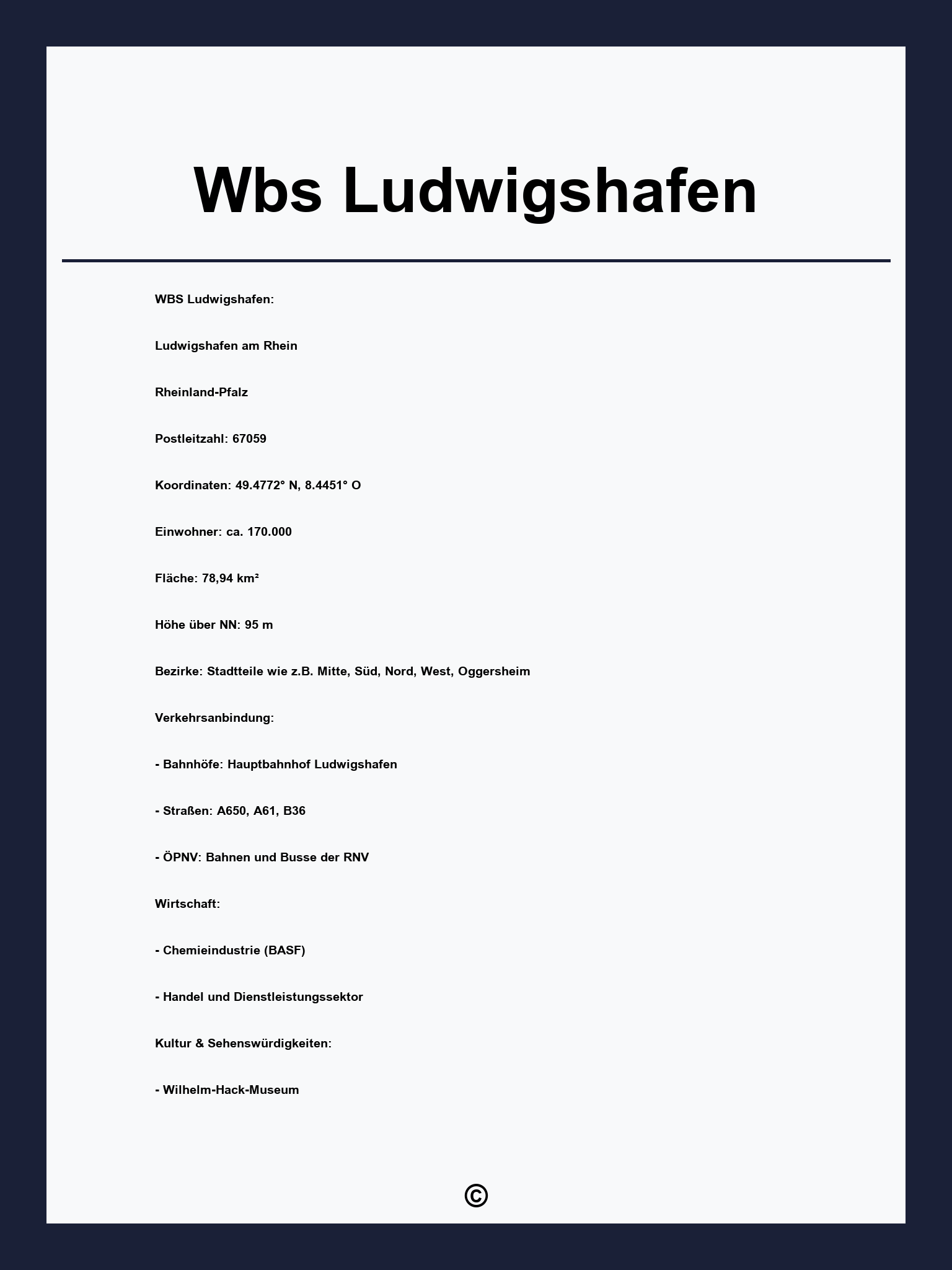 Wbs Ludwigshafen